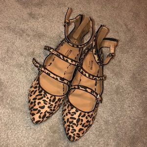 Leopard print flats